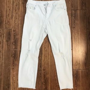 BP white denim.  Size 30 Boyfriend fit. distressed